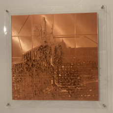 Picture of print of 3D Chicago | Digital Files | 3D STL File | Chicago 3D Map | 3D City Art | 3D Printed Landmark | Model of Chicago Skyline | 3D Art