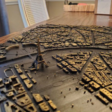 Picture of print of 3D Paris | Digital Files | 3D STL File | Paris 3D Map | 3D City Art | 3D Printed Landmark | Model of Paris Skyline | 3D Art