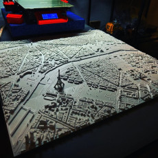 Picture of print of 3D Paris | Digital Files | 3D STL File | Paris 3D Map | 3D City Art | 3D Printed Landmark | Model of Paris Skyline | 3D Art