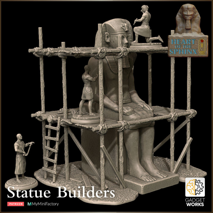 $6.00Egyptian Statue under construction -Heart of the Sphinx