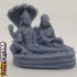 Vishnu & Lakshmi resting on the Divine Snake Sesha image