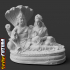Vishnu & Lakshmi resting on the Divine Snake Sesha image