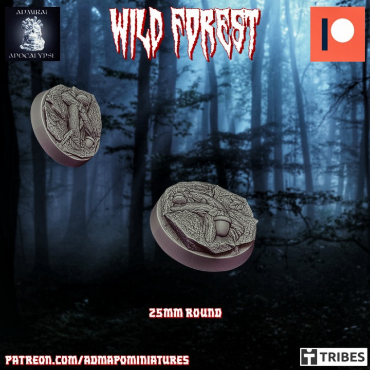 $1.00Wild Forest Set 25mm/~1" base n.4 (Pre-supported)