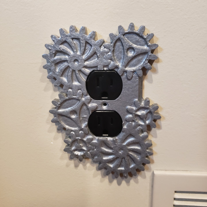 Steampunk Light Switch Cover - Gears