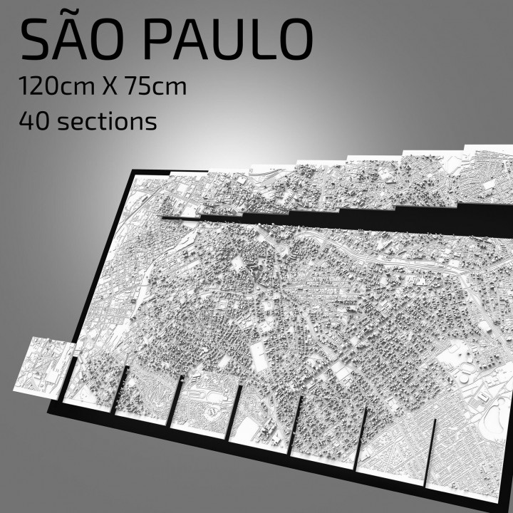 $20.003D São Paulo | Digital Files | 3D STL File | São Paulo 3D Map | 3D City Art | 3D Printed Landmark | Model of Sao Pãulo Skyline | 3D Art