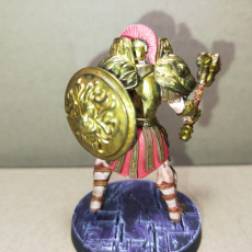 Picture of print of spartancast Shield and Hammer warrior 2 support ready