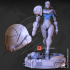Metroid Dread Samus Aran Damaged Helmet image