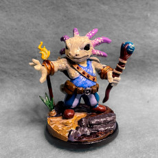 Picture of print of Axolotl Wizard (pre-supported included)