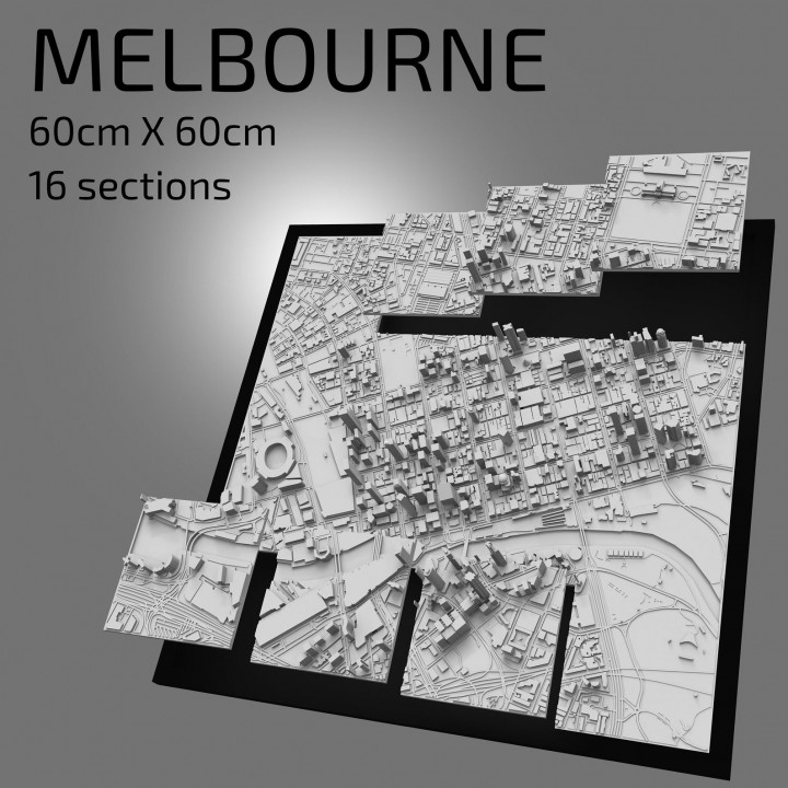 $17.003D Melbourne | Digital Files | 3D STL File | Melbourne 3D Map | 3D City Art | 3D Printed Landmark | Model of Melbourne Skyline | 3D Art