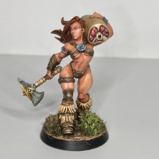 Picture of print of Huntress Lenna - Dragonpeak Barbarians Beauty (Fantasy Pinup)