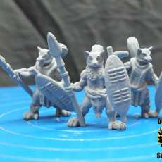 Picture of print of Lemur Folk with Spears (pre supported)