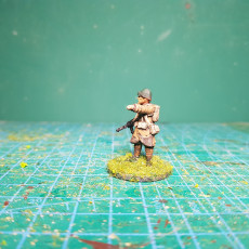 Picture of print of French soldiers with submachine gun - 28mm