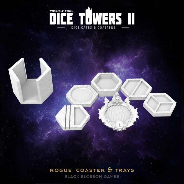 TC02 Rogue Coaster & Trays :: Possibly Cool Dice Tower 2's Cover