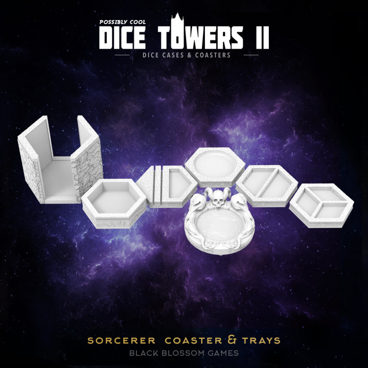 TC04 Sorcerer Coaster & Trays :: Possibly Cool Dice Tower 2's Cover