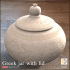 Greek 'ceramic' pot with lid image