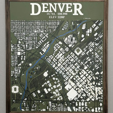 Picture of print of 3D Denver | Digital Files | 3D STL File | Denver 3D Map | 3D City Art | 3D Printed Landmark | Model of Denver Skyline | 3D Art