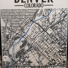 Picture of print of 3D Denver | Digital Files | 3D STL File | Denver 3D Map | 3D City Art | 3D Printed Landmark | Model of Denver Skyline | 3D Art
