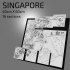 3D Singapore | Digital Files | 3D STL File | Singapore 3D Map | 3D City Art | 3D Printed Landmark | Model of Singapore Skyline | 3D Art image