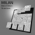 3D Milan | Digital Files | 3D STL File | Milan 3D Map | 3D City Art | 3D Printed Landmark | Model of Milan Skyline | 3D Art image