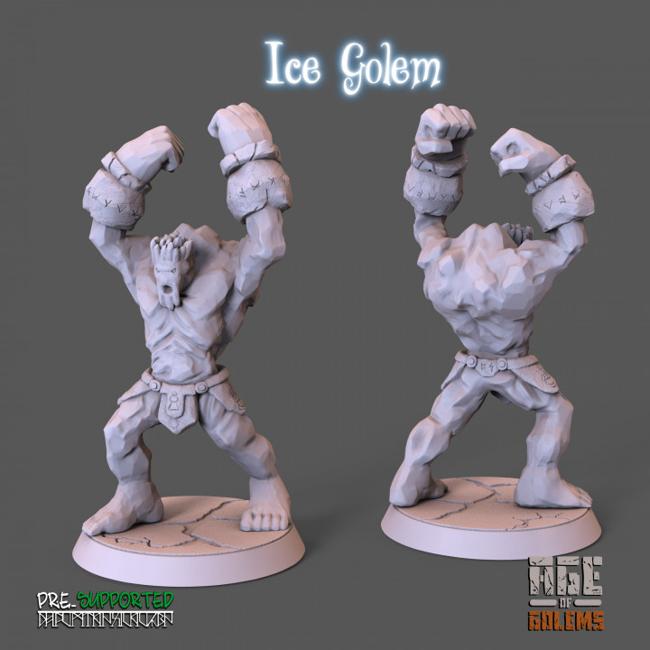 Ice Golem Pose 2 - Age of Golems's Cover
