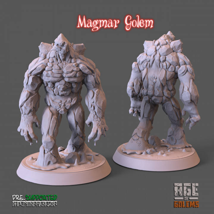 Magma Golem Pose 1 - Age of Golems's Cover