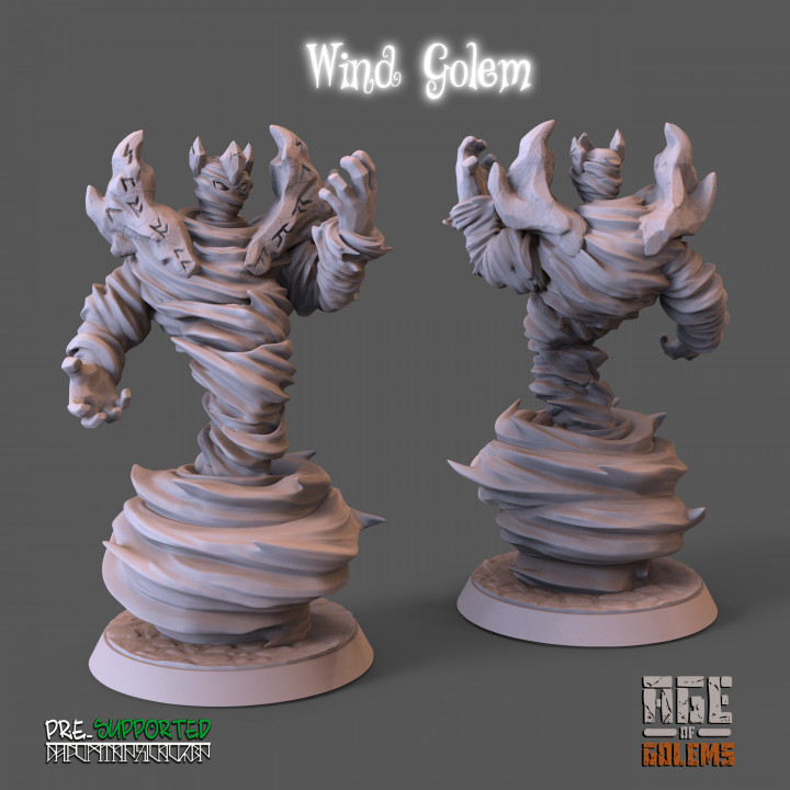 Wind golem Pose 1 - Age of Golems's Cover