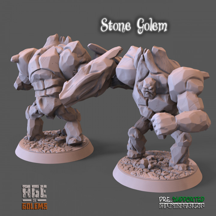 Stone Golem Pose 2 - Age of Golems's Cover