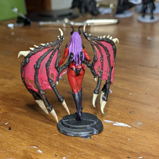 Picture of print of Succubus (1 inch/25 mm base, 1.25 inch/32 mm height and 2 inch/50 mm base, 75mm/3 inch height miniature)