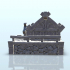 Traditionnal house on stone plateform 3 - Farm Medieval scenery terrain wargame image