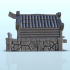 Traditionnal house on stone plateform 3 - Farm Medieval scenery terrain wargame image