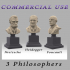 Nietzsche, Heidegger, Foucault: 3 Philosophers of the Modernity. COMMERCIAL USE image