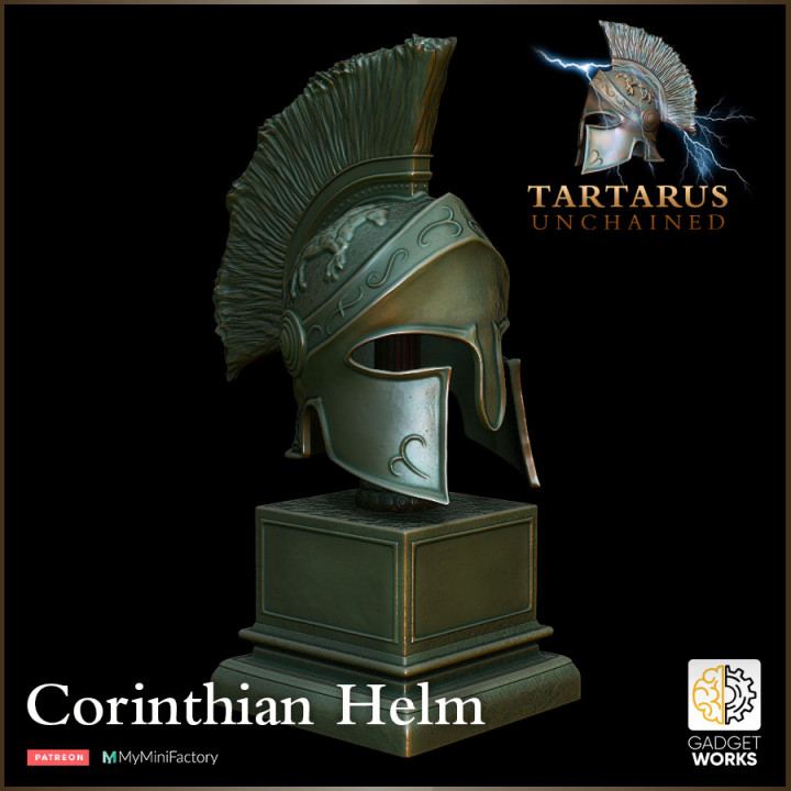 $6.00Greek Helmet and plinth - Tartarus Unchained