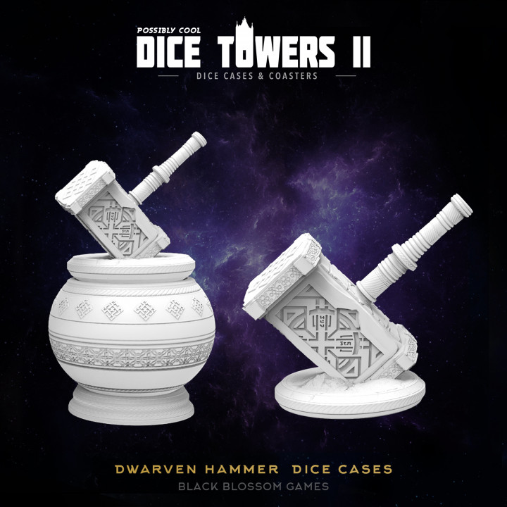DC06 Dwarven Hammer & Vase Dice Case Boxes :: Possibly Cool Dice Tower 2's Cover
