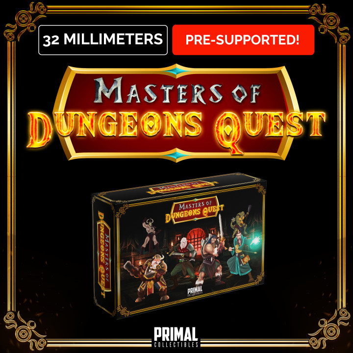 $55.0038 miniatures - complete RPG base game - MASTERS OF DUNGEONS QUEST - Premium Package
