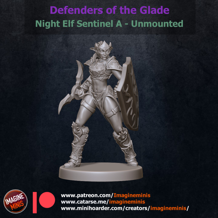 $3.00Defenders of the Glade - Night Elf Sentinel - Unmounted A