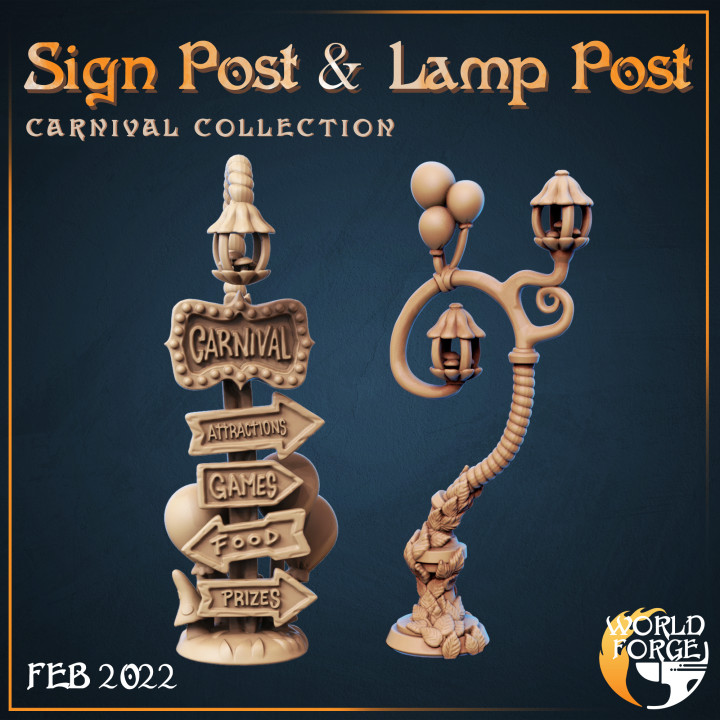 $3.99Carnival Sign Post and Lamp Post