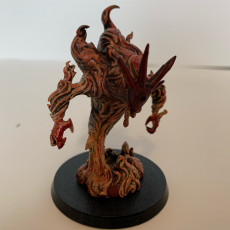 Picture of print of Fire elemental 32mm pre-supported