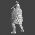 Medieval Russian axe warrior in combat image