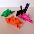 Articulated Elephant Mobile & Pen Holder -- No Support Print In Place image