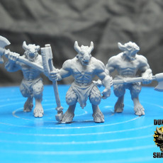 Picture of print of Beastmen with Great Axes (Pre Supported)
