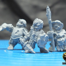 Picture of print of Zombie Halflings with Hand Weapons (pre supported)