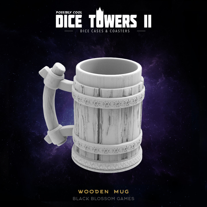 MU01 Wooden Mug :: Possibly Cool Dice Tower 2's Cover