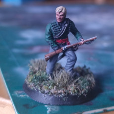 Picture of print of 95th “Green Jacket” Rifle Regiment lieutenant