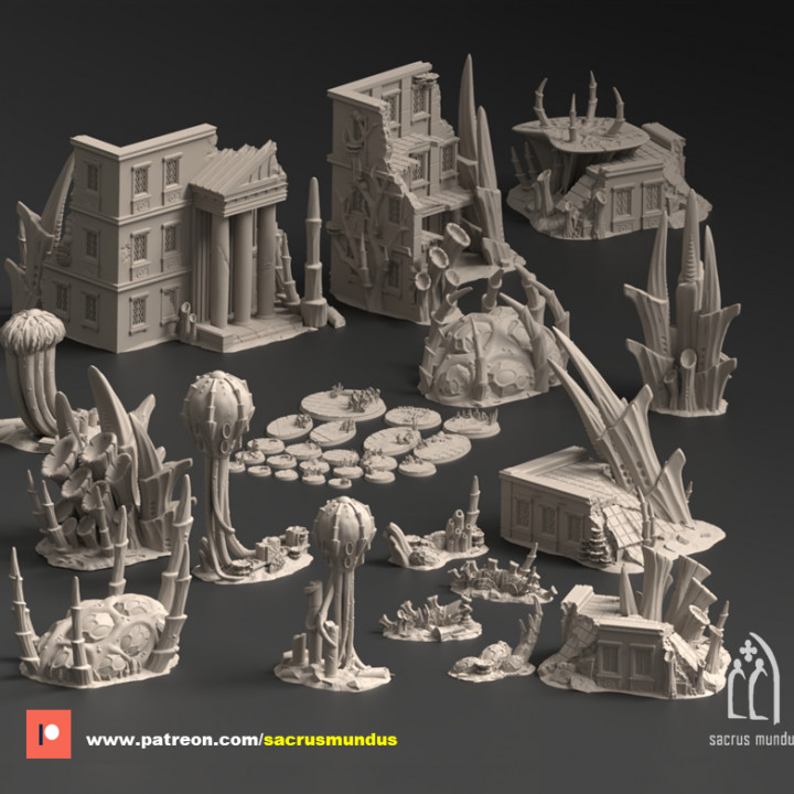 $18.95Tulipa, Evolved Infestation. 3D Printing Designs Bundle. Tyranid / Scifi / Xenos Buildings. Terrain and Scenery for Wargames
