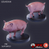Farm Animal Pig Set / Eating / Lying image