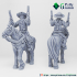 Tabletop historic miniature. Wild west set. Cowboy with gun and his faithful horse Ver 3 image