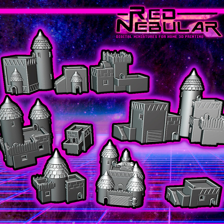 $5.00Space Orc Village (8mm - 10mm scale)