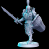 Amladril with sword and shield (elven deathknight)- 32mm - DnD image