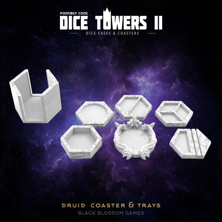 TC07 Druid Coaster & Trays :: Possibly Cool Dice Tower 2's Cover