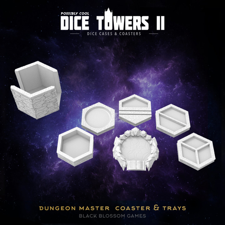 TC09 Dungeon Master Coaster & Trays :: Possibly Cool Dice Tower 2's Cover